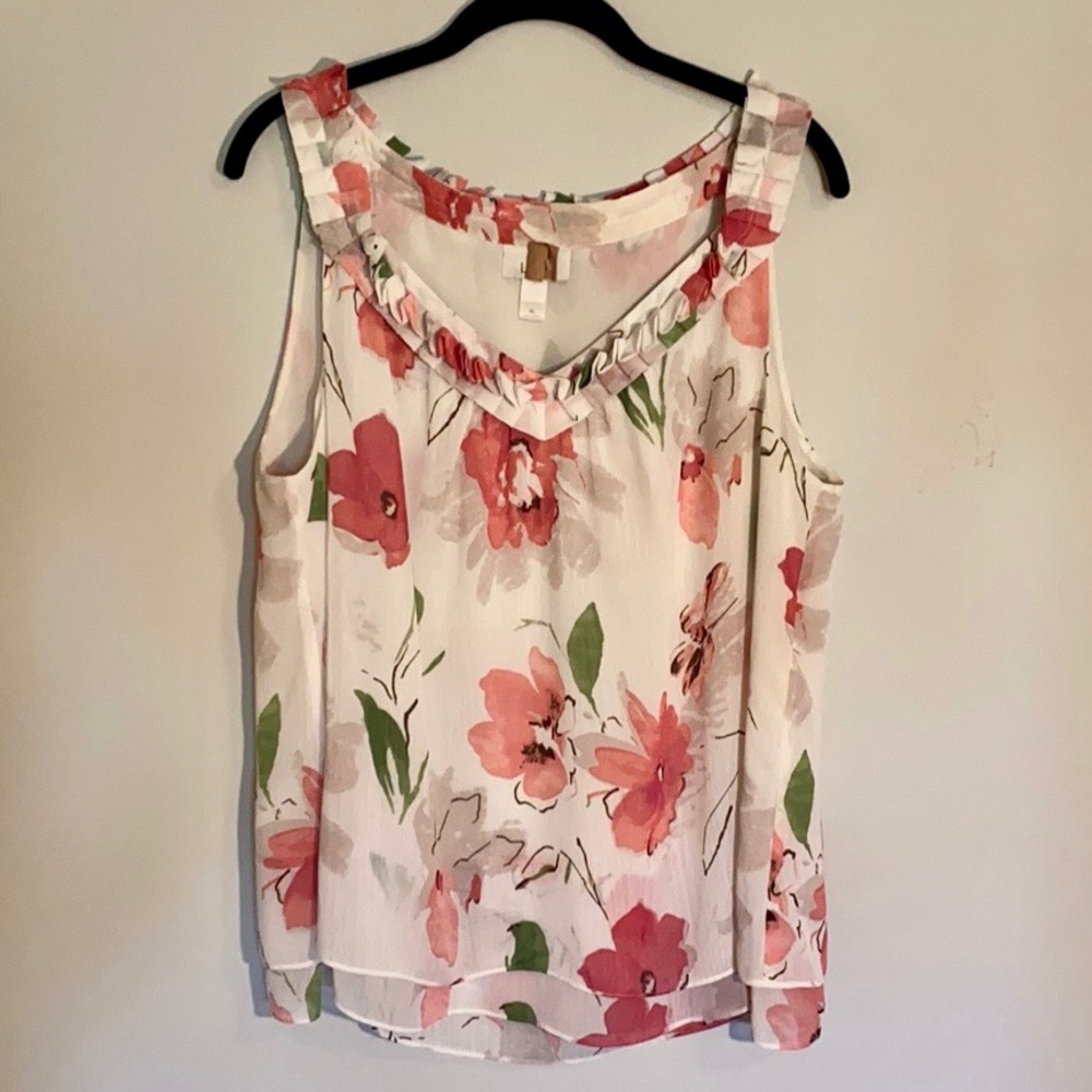 Sheer floral fully lined camisole size XL